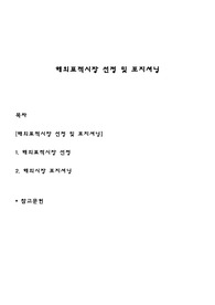 해외표적시장 선정 및 포지셔닝