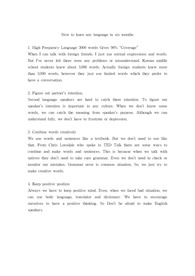 How to learn any language in six months 어떤 언어도 6개월 안에 학습하는 방법