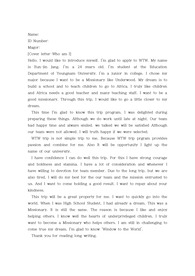 English Coverletter 영어 자기소개서 - For Abroad Travel