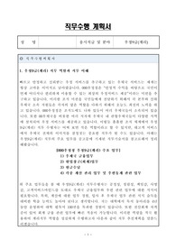 우체국 계리 직무 우정9급 직무수행계획서