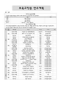 어린이집 연간 교사 교육계획안