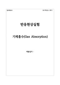 기체흡수(Gas Absorption) 결과레포트