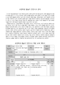 보건교육-물놀이 안전관리(초등생) 교육 계획서