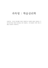 학습심리학-자신의 일상생활 속에서 경험하거나 관찰한 내용과 관련있는 수업시간에 배운 학습의 원리들을 찾아 설명하고, 그에 관련한 구체적 개인 사례를 정리하여 작성하시오.