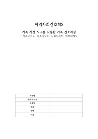 지역사회간호학_가족 사정 도구를 사용한 가족 간호과정