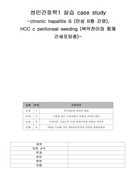 성인1 실습 case study-chronic hapatitis B, HCC c peritoneal seeding