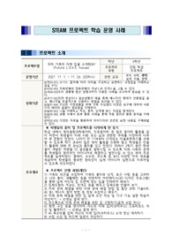 STEAM 프로젝트 학습 운영 사례