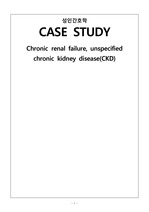 성인간호학 case study 만성신부전(chronic kidney disease, CKD)