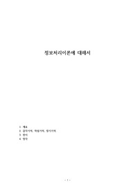 정보처리이론에 대해서