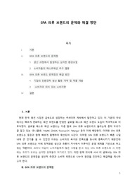 SPA 의류 브랜드의 문제와 해결 방안