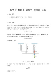 일반물리학실험 동영상 장비를 이용한 구심력 측정 예비, 결과보고서