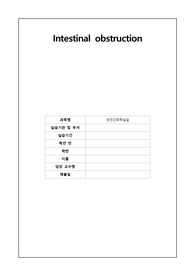 성인간호학 장폐색 케이스스터디