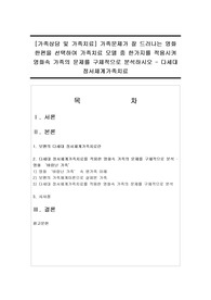 [가족상담 및 가족치료] 가족문제가 잘 드러나는 영화 한편을 선택하여 가족치료 모델 중 한가지를 적용시켜 영화속 가족의 문제