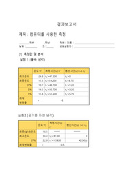아주대학교 물리학실험 A+ 실험2 결과보고서 온도의 변화