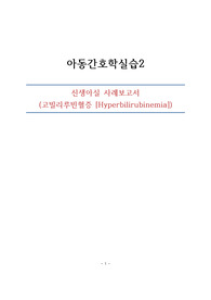 신생아실 황달 사례보고서CASE STUDY