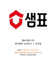 샘표식품 전기설비,공무팀 고품격 기업분석 + 자기소개서