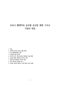 코로나 팬데믹과 글로벌 공급망 재편 그리고 국내 기업의 대응