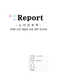 노인간호학 REPORT(1)
