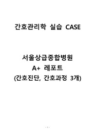간호관리학 실습 케이스