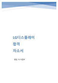 2021년 상반기 LG디스플레이 해외영업 실제 합격 자소서 (TV사업부)