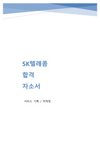 2021년 하반기 SK텔레콤 서비스 기획, 마케팅 실제 합격 자기소개서