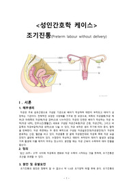 모성간호학 케이스, 조기진통((Preterm labour without delivery)