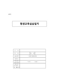 평생교육사 실습일지(대학교평생교육원실습)