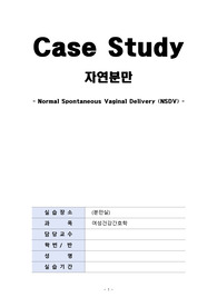 [A+ 보장] 자연분만 NSVD 사례연구보고서, CASE STUDY, 분만실