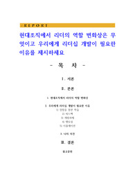 현대조직에서 리더의 역할 변화상은 무엇이고 우리에게 리더십 개발이 필요한 이유