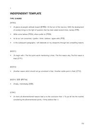 TPO WRITING TEMPLATES