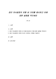 집단 의사결정의 유형 네 가지를 제시하고 이에 대한 설명을 적으세요