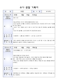 만4세(6세) 8월 유아 관찰기록지(유아관찰일지)입니다. 총 25명 분량