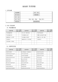 장애인직업재활시설 (사회복지사, 직업재활사) 실습신청서 예시