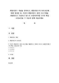 레질리언스 개념을 정의하고, 레질리언스의 보호요인에 대해 정리한 뒤, 자신이 레질리언스 증진 프로그램을 개발한다고 가정하고 반드시 포함되어야할