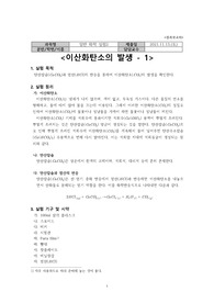 일반화학실험2 이산화탄소 발생 결과 레포트 (1)