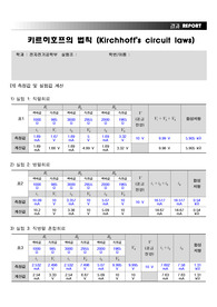 일반물리학실험2 키르히호프의 법칙 결과레포트