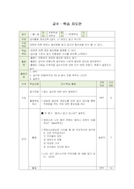 영양교육, 교수 학습 지도안