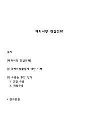 해외시장 진입전략
