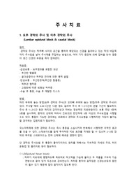 척추전문병원에서 주로 다루는 주사치료 (통증치료, 비수술적치료) 에 대하여 정리한 자료입니다.