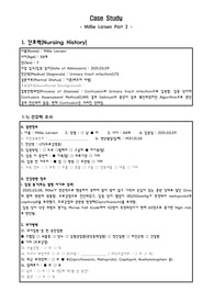 Vsim 케이스 - Millie Larsen Case Study (A+보장, 병인론, 간호력, 약물, 간호진단7개, 간호과정3개)