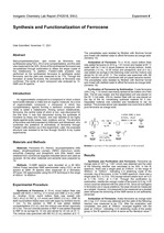 Synthesis & Functionalization of Ferrocene