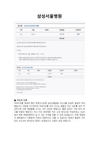 [(인증O)서류및GSAT합격] 2023년 삼성서울병원 신규간호사 자소서