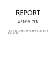 신체활동과 건강- 실내운동 및 느낀점