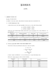 [공정실험] CSTR에서 반응속도상수 측정 결과보고서