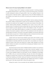 학생에게 피드백을 주는 방법 What are some of the ways of giving feedback to the students 영어레포트
