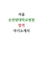 서울순천향대학교병원 합격 자기소개서