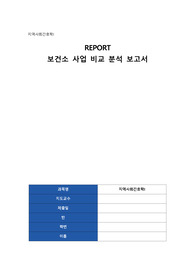 지역사회간호학 용산구 - 송파구보건소 금연 사업 비교 분석 보고서