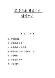 희망가게 창업지원 알아보기