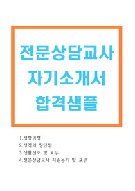 전문상담교사 자소서