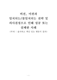 비전, 미션과 일치되는/불일치되는 전략 및 의사결정으로 인해 성공 또는 실패한 사례(존슨앤존슨 타이레놀 독극물 투입사건)